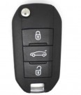Nøkkelskall nyere Peugeot 3 knapper. Sverd m/spor på siden thumbnail