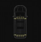 C-rack takstativ med varsellys fram og bak med endemoduler samt 4 varsellys fram og bak. VW T6/T6.1 thumbnail