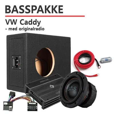 Basspakke for VW Caddy m/orginal spiller