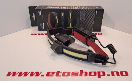 Hodelykt slim 350LM batteri bak som gjør bruk med hørselvern enkelt!