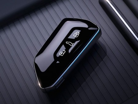 Nøkkelskall VW ID3 - ID4 - ID Buzz - Enyaq - Golf Mk8 m.fl 3 knapper blank sort