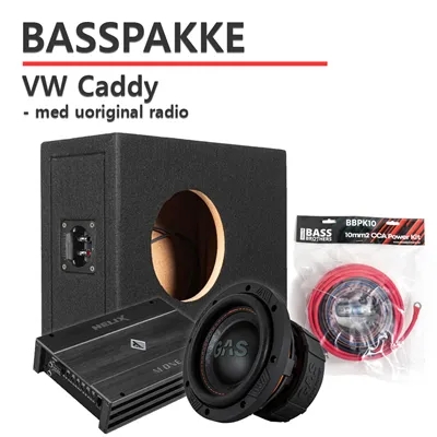 Basspakke for VW Caddy m/uorginal spiller